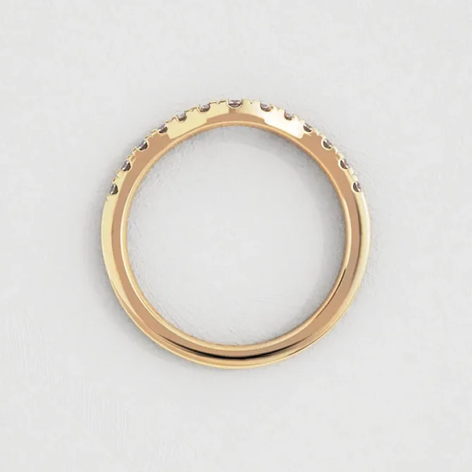 Bespoke Designed Curved Diamond Set Wedding Ring SB2785 (5)