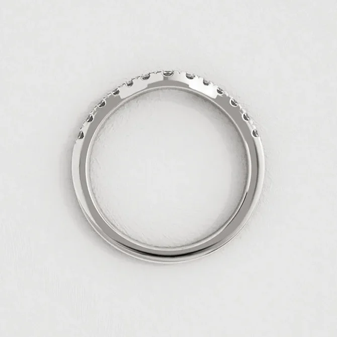 Bespoke Designed Curved Diamond Set Wedding Ring SB2785 (6)