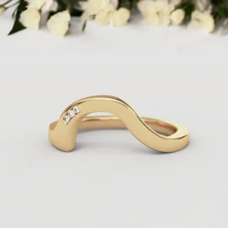 Bespoke Designed Curved Diamond Set Wedding Ring SB4264 (1)