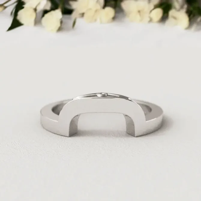 Bespoke Designed Curved Plain Wedding Ring SB2263 (1)