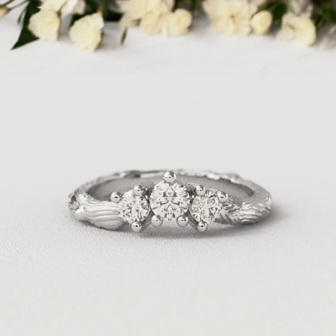 Bespoke Designed Curved Wood Grain Diamond Set Wedding Ring SB4266 v3 (1)