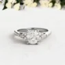 Bespoke Designed Cushion Cut Side Stone Engagement Ring SB4129 4