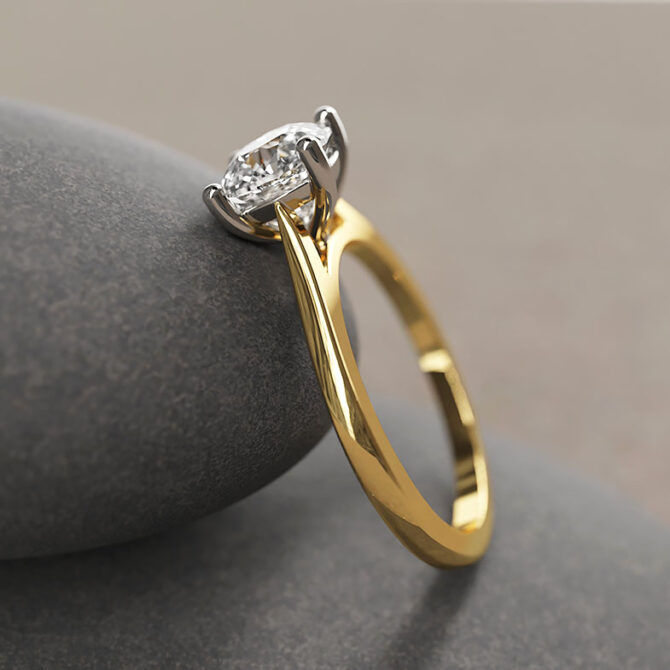 Bespoke Designed Cushion Cut Solitaire Engagement Ring SB2309 a