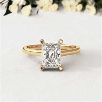 Bespoke Designed Diamond Set Claws Radiant Cut Solitaire Engagement Ring SB2624 (1)