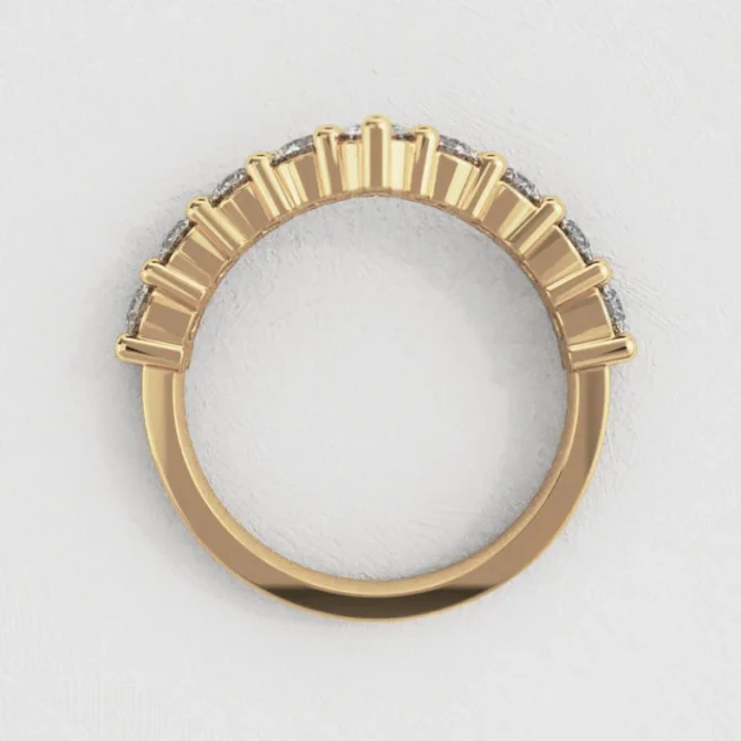 Bespoke Designed Diamond Set V-Shape Wedding Ring SB3174 (5)