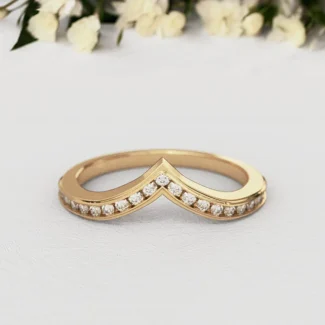 Bespoke Designed Diamond Set V-Shaped Wedding Ring SB2899 (1)