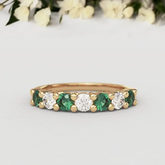 Bespoke Designed Diamond and Gemstone Set Wedding Ring SB3256 (2)