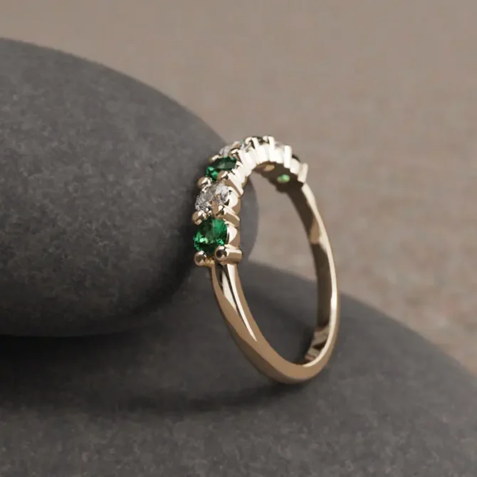 Bespoke Designed Diamond and Gemstone Set Wedding Ring SB3256 (4)