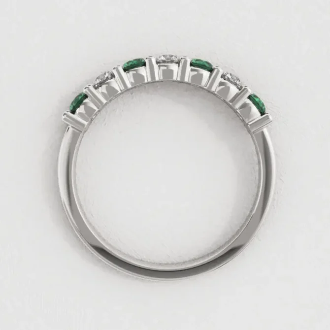 Bespoke Designed Diamond and Gemstone Set Wedding Ring SB3256 (5)