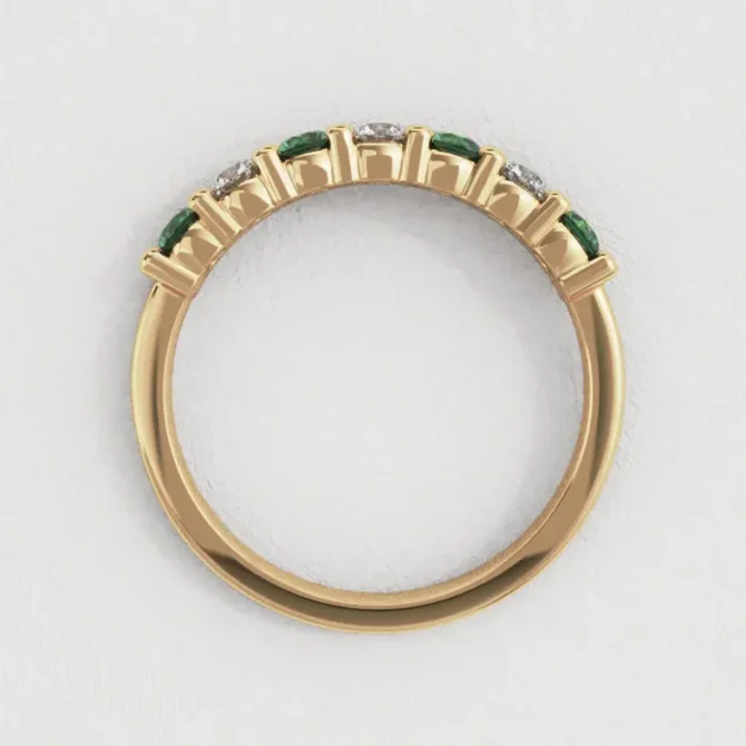 Bespoke Designed Diamond and Gemstone Set Wedding Ring SB3256 (6)