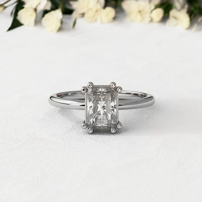 Bespoke Designed Double Claw Radiant Cut Solitaire Engagement Ring SB2684 (4)