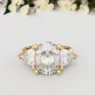 Bespoke Designed Oval Cut And Trillion Three Stone Engagement Ring SB4035 (2)