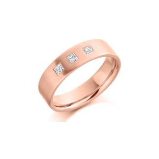 Bespoke Gents Rose Gold Diamond Wedding Band GDW003 (3)