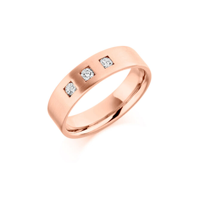 Bespoke Gents Rose Gold Diamond Wedding Band GDW005 (3)