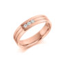 Bespoke Gents Rose Gold Diamond Wedding Band GDW006