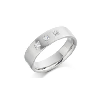 Bespoke Gents White Gold Diamond Wedding Band GDW003 (1)
