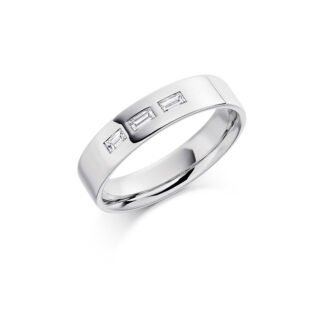 Bespoke Gents White Gold Diamond Wedding Band GDW004 (1)