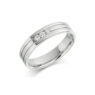 Bespoke Gents White Gold Diamond Wedding Band GDW006