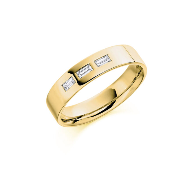 Bespoke Gents Yellow Gold Diamond Wedding Band GDW004 (2)