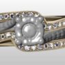 Custom Made Curved Diamond Set Rings SB3004 image 1