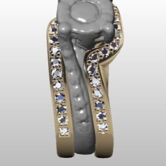 Custom Made Curved Diamond Set Rings SB3004 image 2