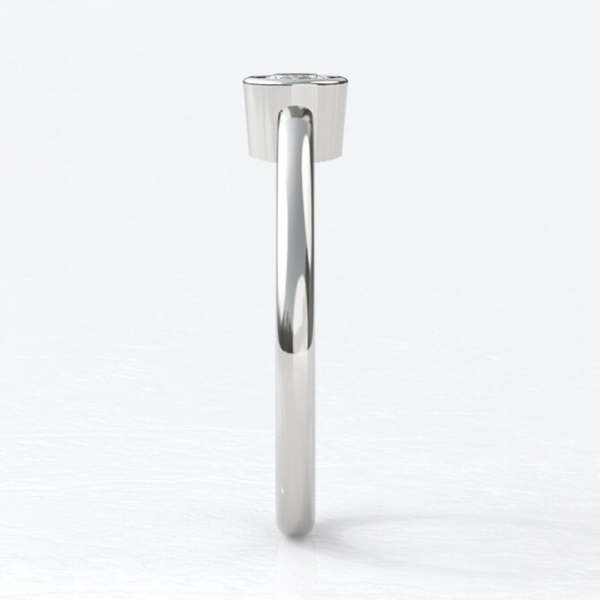 Custom Made Bezel Set Solitaire Engagement Ring SB3102 image 3