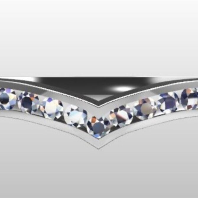 Custom Made Channel Set Diamond Set Wedding Ring SB2433 image 1