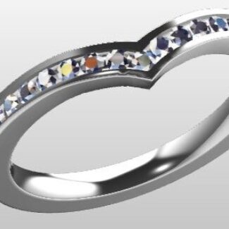 Custom Made Channel Set Diamond Set Wedding Ring SB2433 image 2