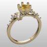 Custom Made Citrine Side Stone Engagement Ring SB2778 image 2