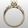 Custom Made Citrine Side Stone Engagement Ring SB2778 image 3