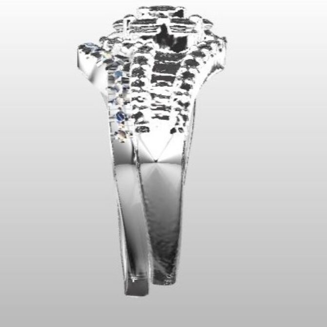 Custom Made Curved Diamond Set Wedding Ring SB2501 image 4