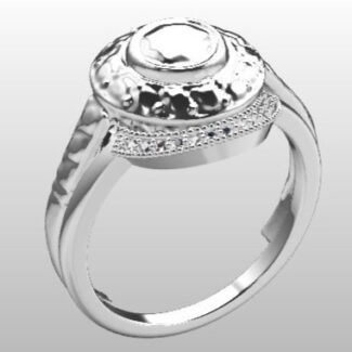 Custom Made Curved Diamond Set Wedding Ring SB2523 image 2