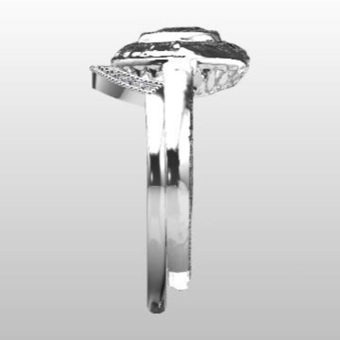 Custom Made Curved Diamond Set Wedding Ring SB2523 image 4