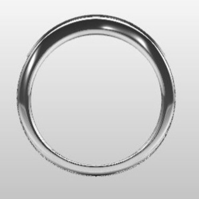 Custom Made Curved Diamond Set Wedding Ring SB2764 image 3