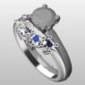Custom Made Curved Diamond Set Wedding Ring SB2989 image 2