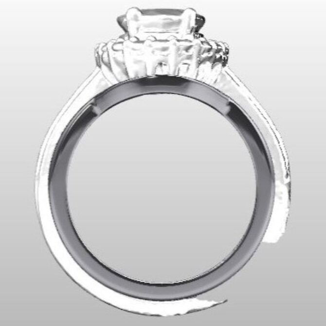 Custom Made Curved Wedding Ring SB3145 image 3