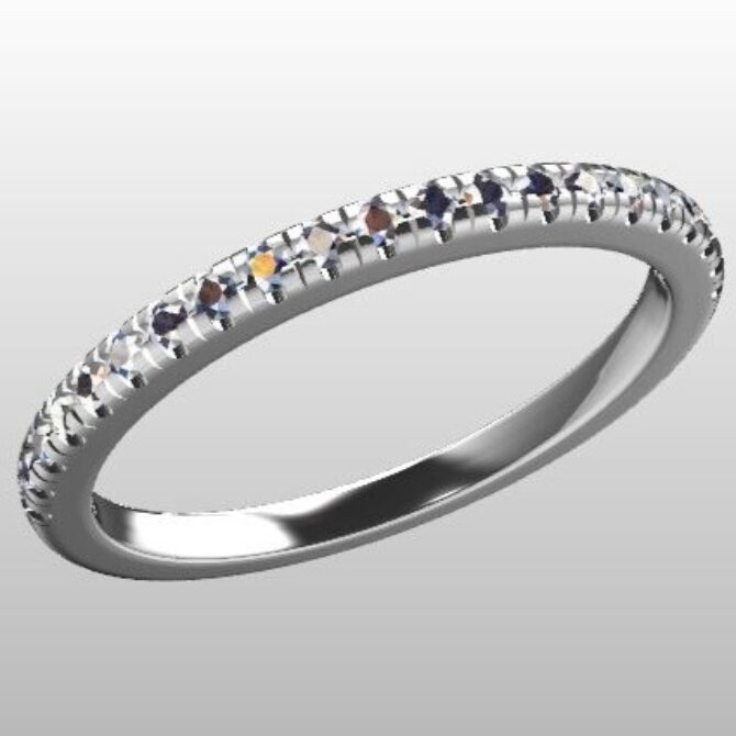 Custom Made Diamond Set Wedding Ring SB2276 image 2