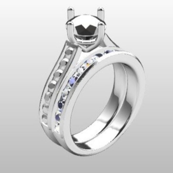 Custom Made Diamond Set Wedding Ring SB2351 image 2