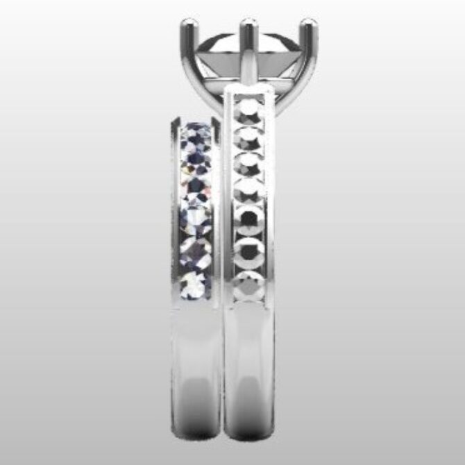 Custom Made Diamond Set Wedding Ring SB2351 image 4