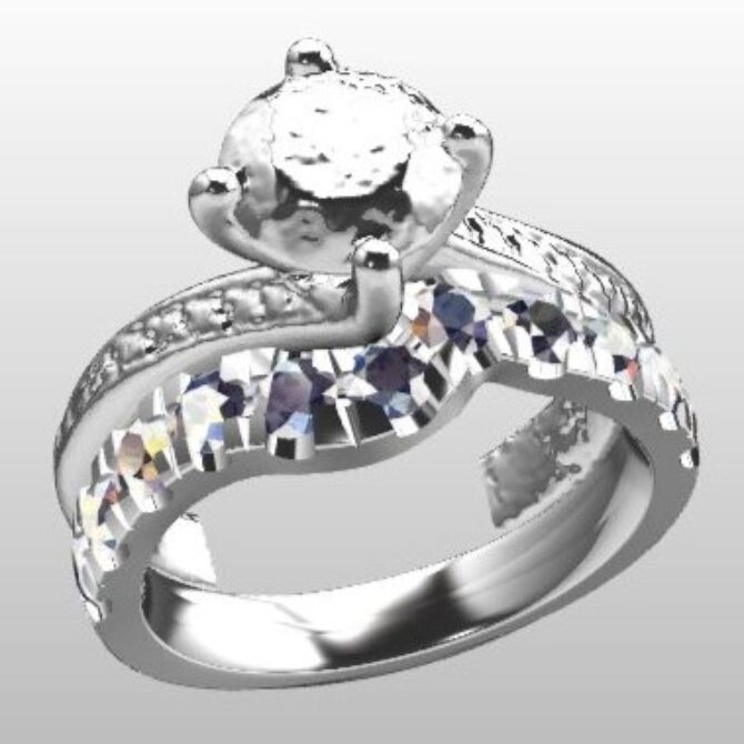 Custom Made Diamond Set Wedding Ring SB2371 image 2