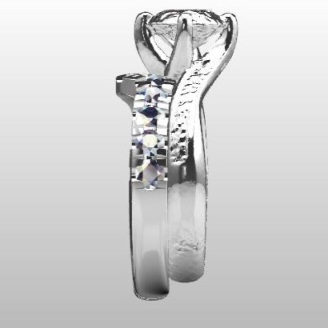 Custom Made Diamond Set Wedding Ring SB2371 image 4