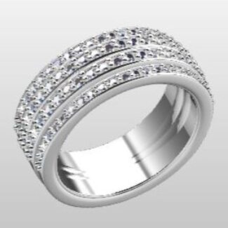 Custom Made Diamond Set Wedding Ring SB2503V1 image 2