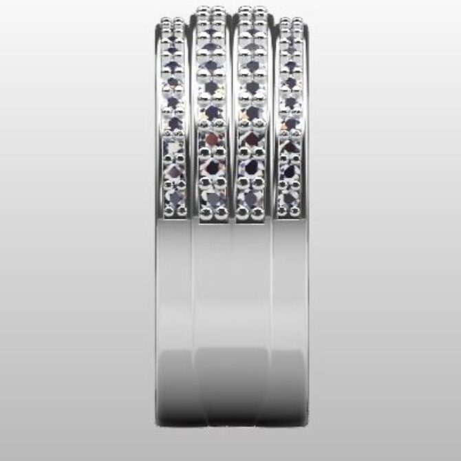 Custom Made Diamond Set Wedding Ring SB2503V1 image 4