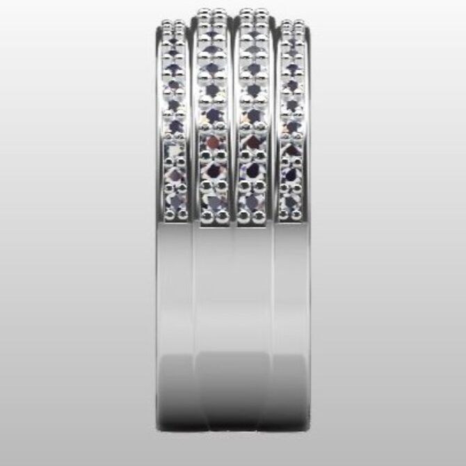 Custom Made Diamond Set Wedding Ring SB2503V2 image 4.