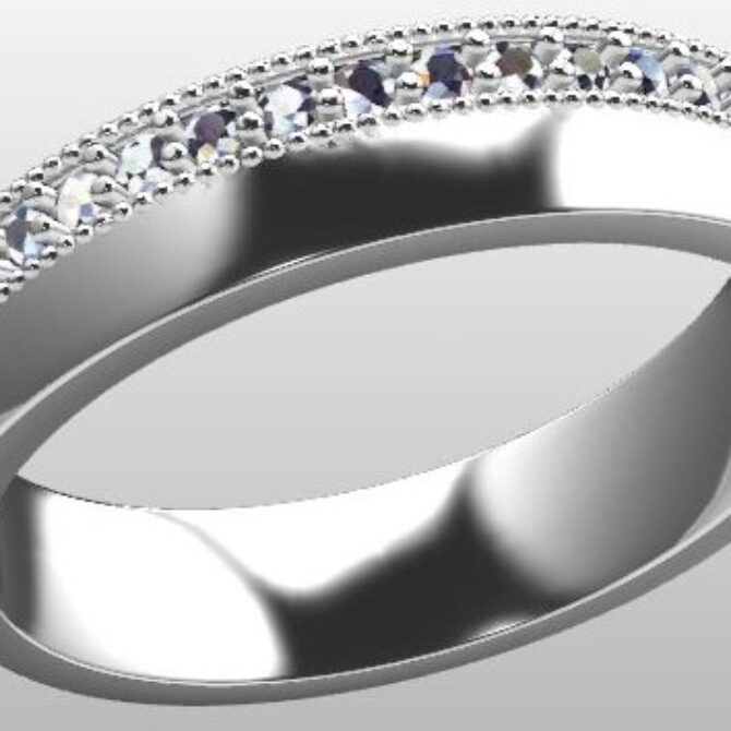 Custom Made Diamond Set Wedding Ring SB2507 image 2