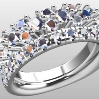 Custom Made Diamond Set Wedding Ring SB2552 image 2