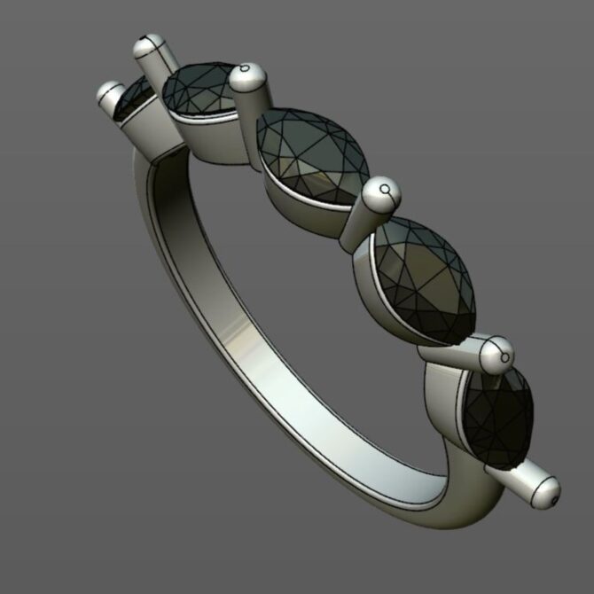 Custom Made Diamond Set Wedding Ring SB2738 image 2