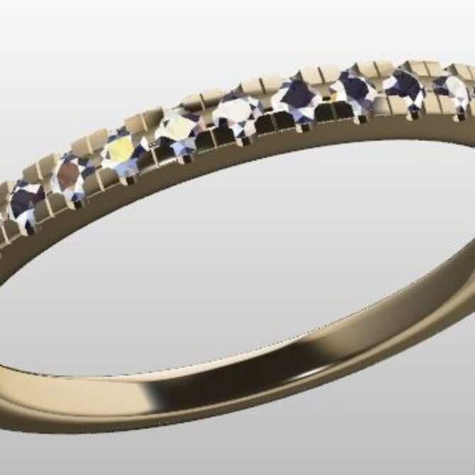 Custom Made Diamond Set Wedding Ring SB2797 image 2