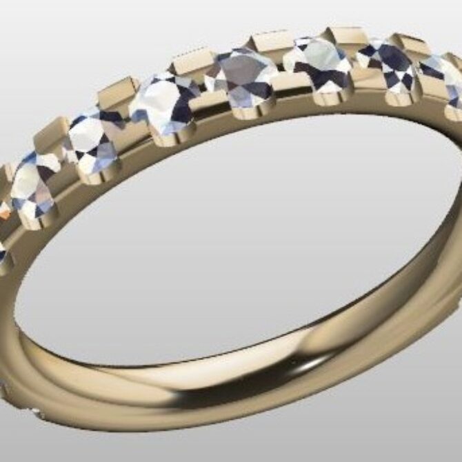 Custom Made Diamond Set Wedding Ring SB2810 image 2