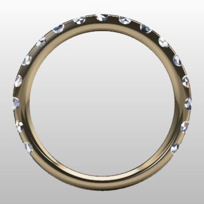 Custom Made Diamond Set Wedding Ring SB2810 image 3